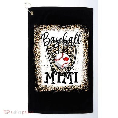 Bleached Baseball Mimi Leopard Game Day Baseball Mothers day Golf Towel