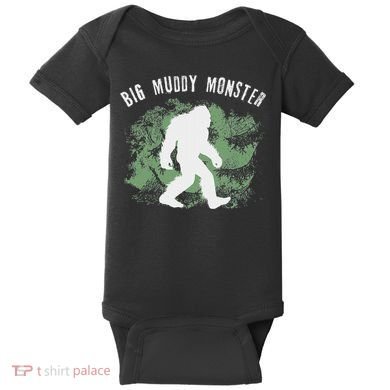 Bigfoot Big Muddy Monster Sasquatch Illinois Cryptid Baby Bodysuit