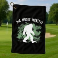 Bigfoot Big Muddy Monster Sasquatch Illinois Cryptid Golf Towel thumb 1