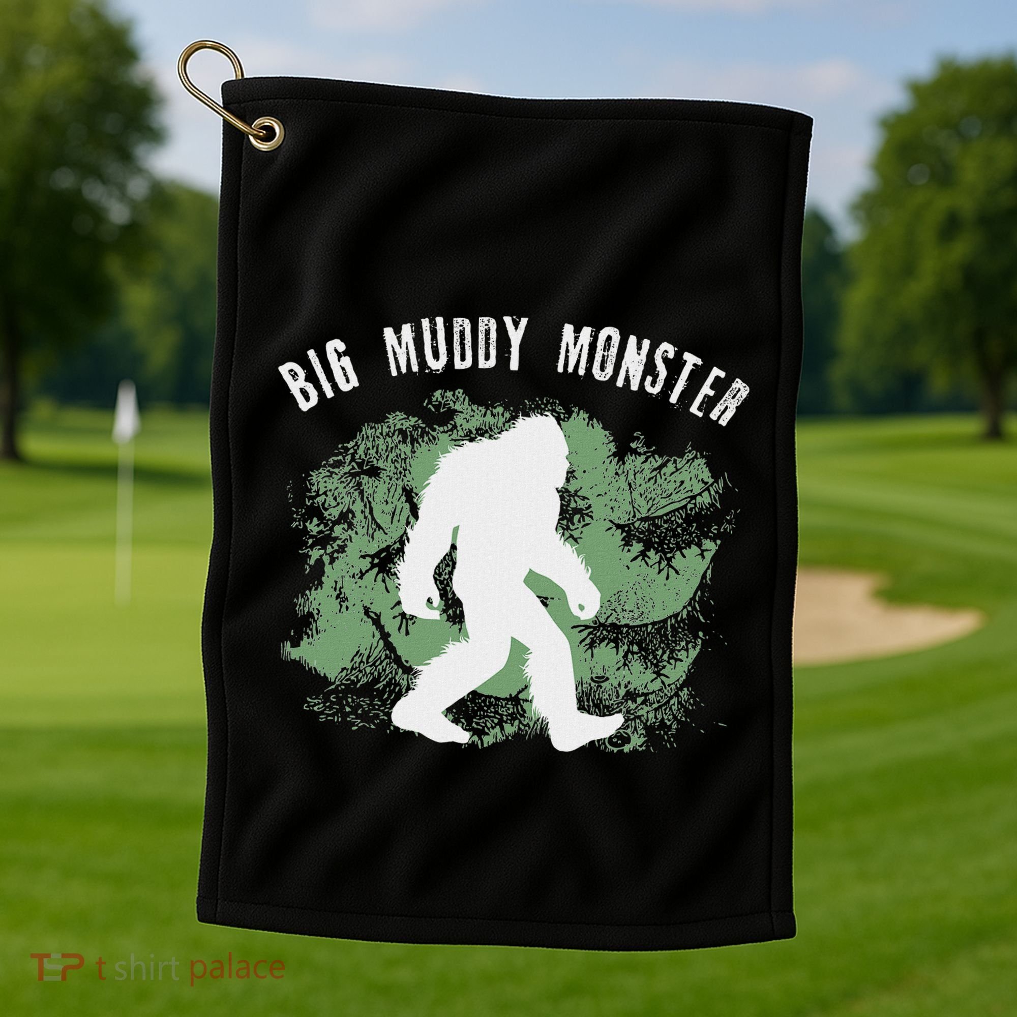 Bigfoot Big Muddy Monster Sasquatch Illinois Cryptid Golf Towel