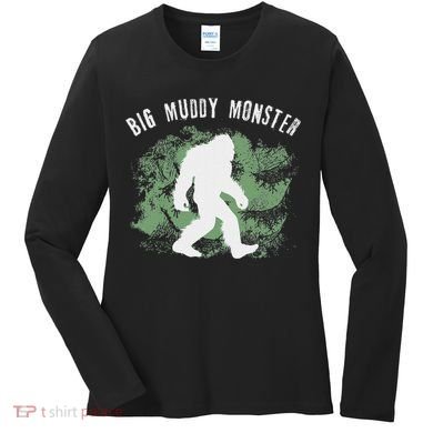 Bigfoot Big Muddy Monster Sasquatch Illinois Cryptid Women's Long Sleeve Shirt