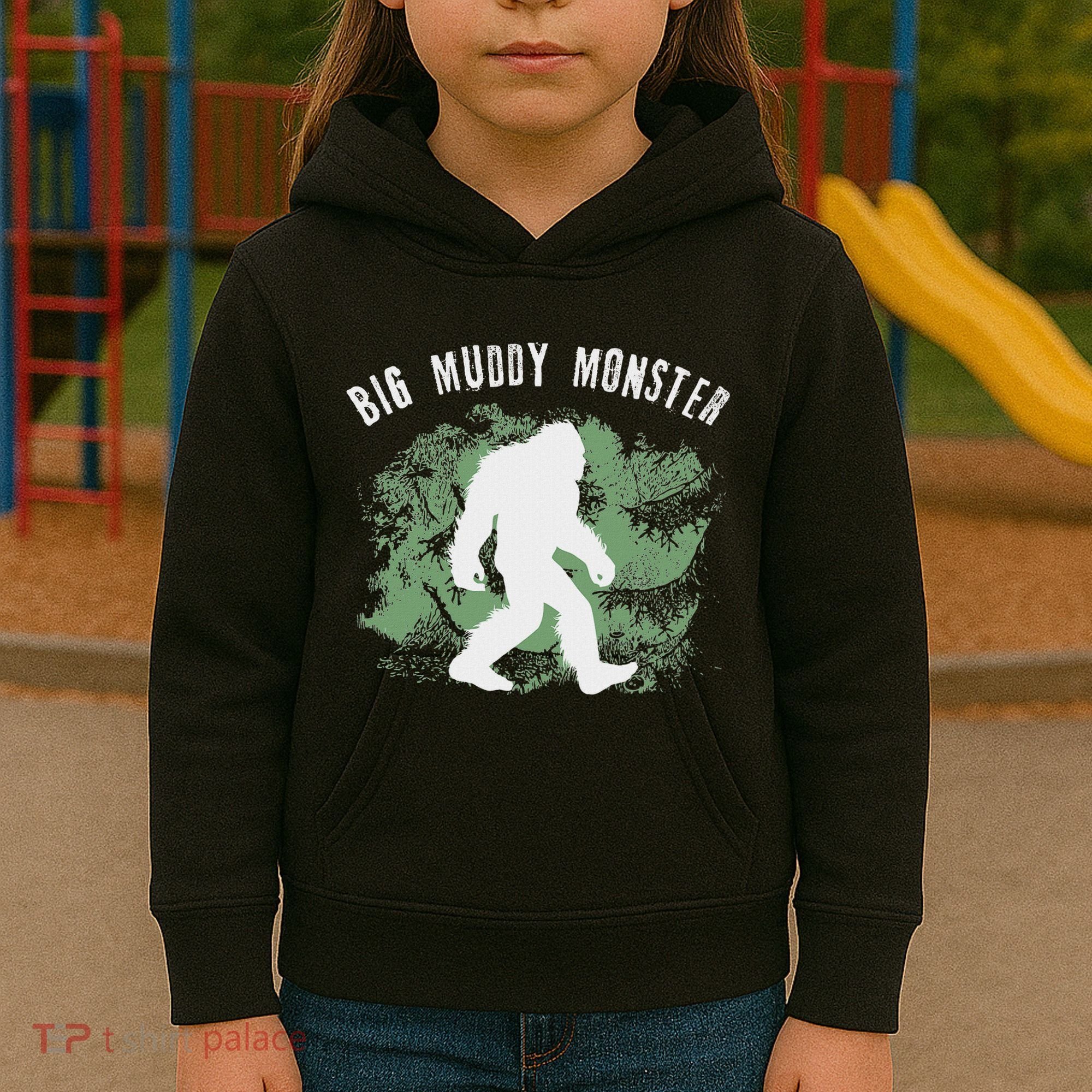 Bigfoot Big Muddy Monster Sasquatch Illinois Cryptid Kids Hoodie