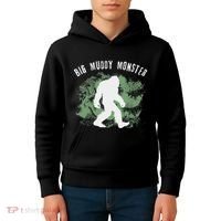 Bigfoot Big Muddy Monster Sasquatch Illinois Cryptid Kids Hoodie thumb 4