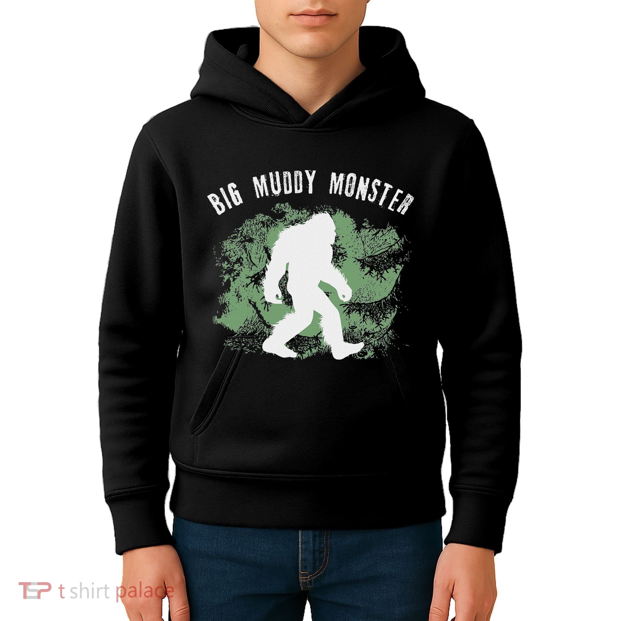 Bigfoot Big Muddy Monster Sasquatch Illinois Cryptid Kids Hoodie