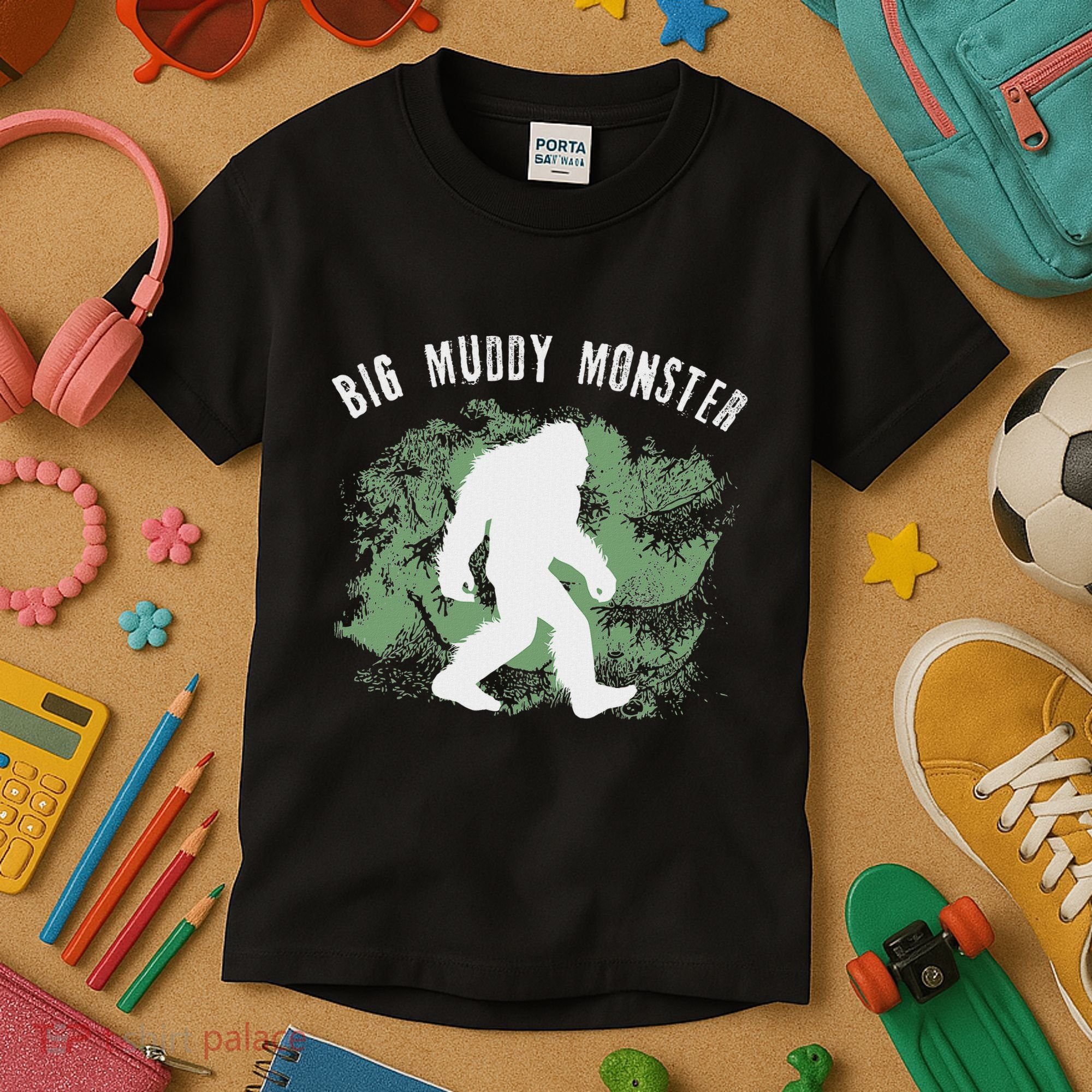 Bigfoot Big Muddy Monster Sasquatch Illinois Cryptid Kids T-Shirt