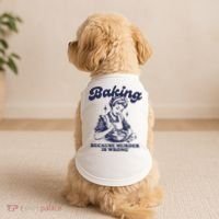 Baking Because Murder Is Wrong Doggie Tank thumb 2