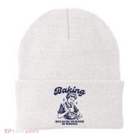 Baking Because Murder Is Wrong Beanie thumb 0