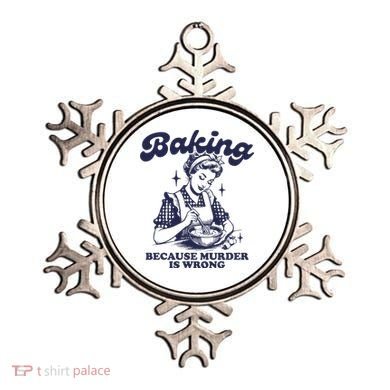 Baking Because Murder Is Wrong Ornament