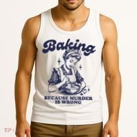 Baking Because Murder Is Wrong Tank Top thumb 3