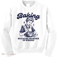 Baking Because Murder Is Wrong Kids Sweatshirt thumb 0