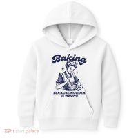 Baking Because Murder Is Wrong Kids Hoodie thumb 0