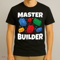 Blocks Brick Master Builder T-Shirt thumb 3