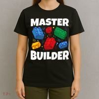 Blocks Brick Master Builder T-Shirt thumb 4