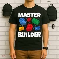 Blocks Brick Master Builder T-Shirt thumb 6