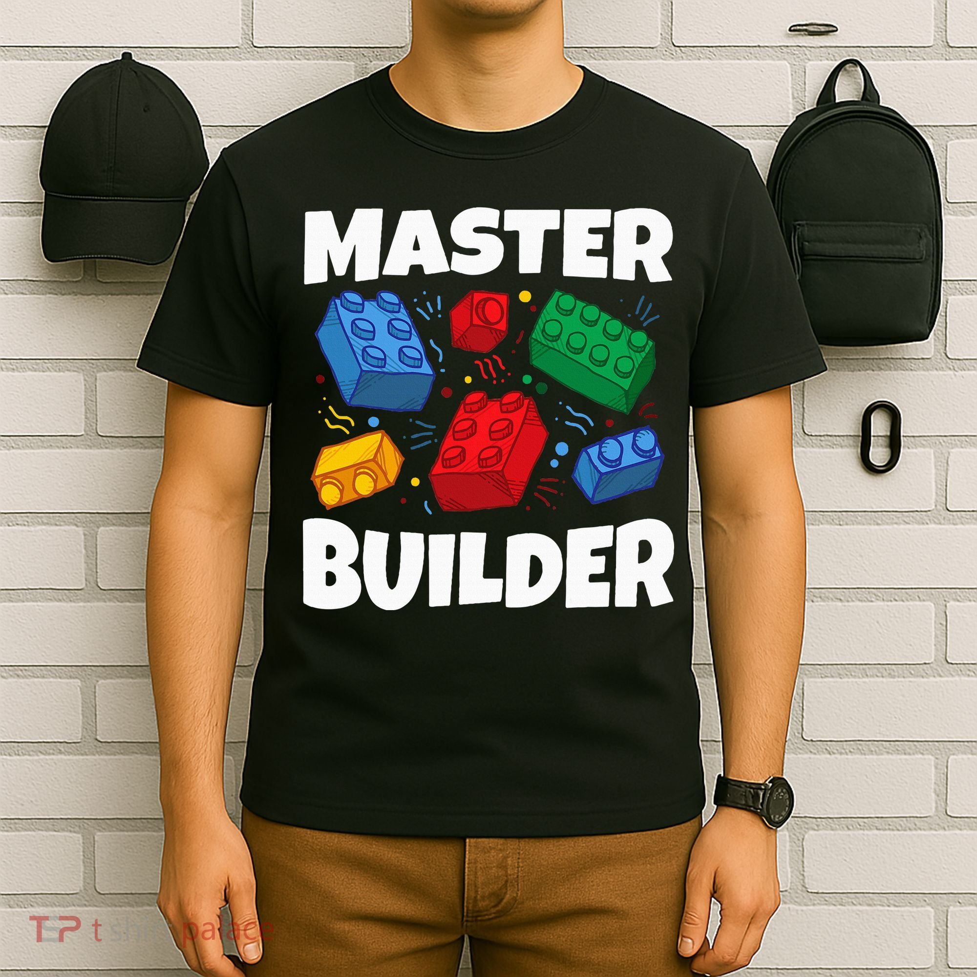 Blocks Brick Master Builder T-Shirt