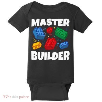 Blocks Brick Master Builder Baby Bodysuit