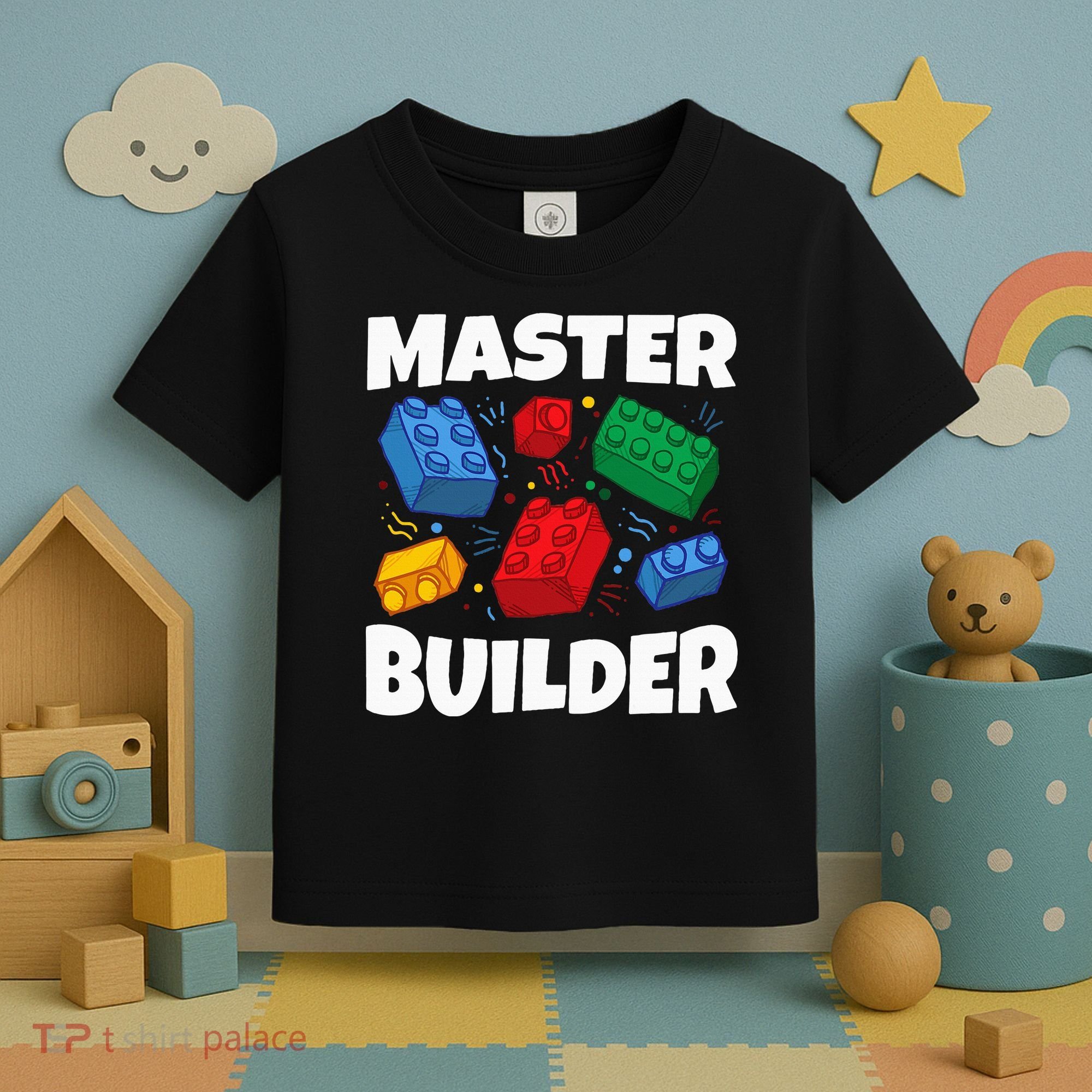 Blocks Brick Master Builder Toddler T-Shirt