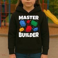 Blocks Brick Master Builder Kids Hoodie thumb 3
