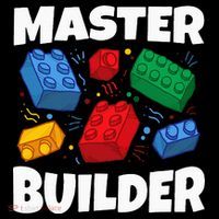 Blocks Brick Master Builder Kids Long Sleeve Shirt thumb 2