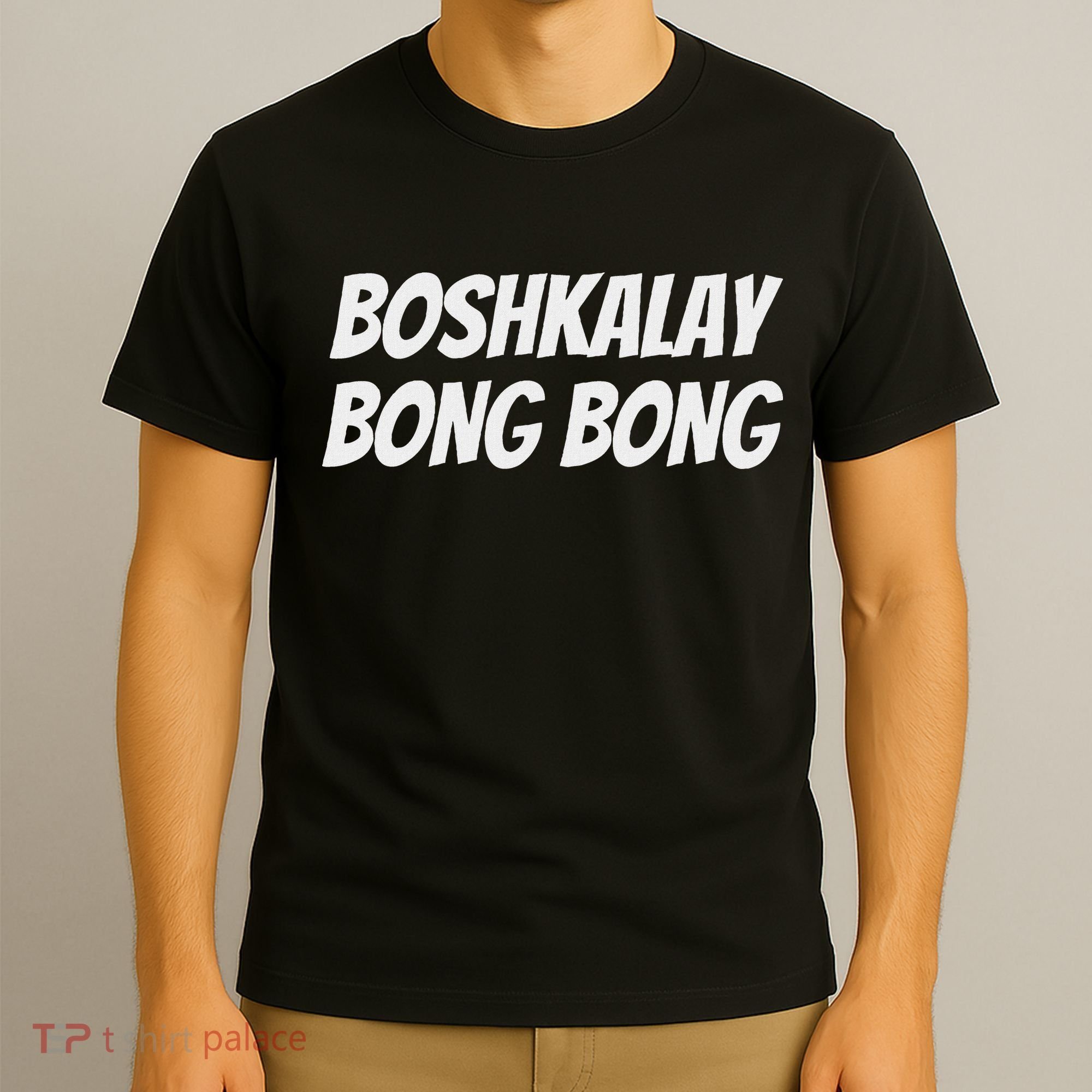 Boshkalay Bongbong Men's Black Cotton 100 T-Shirt