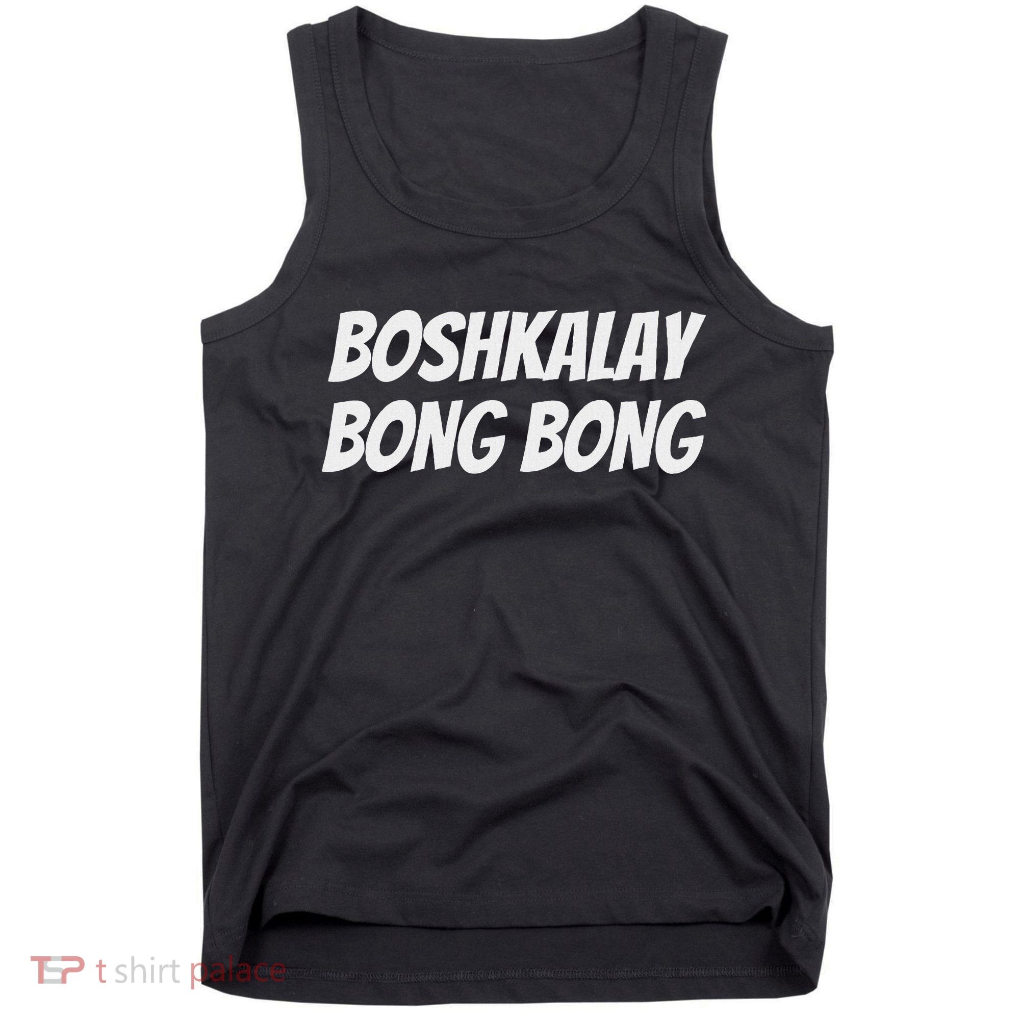 Boshkalay Bongbong Men's Black Cotton 100 Tank Top