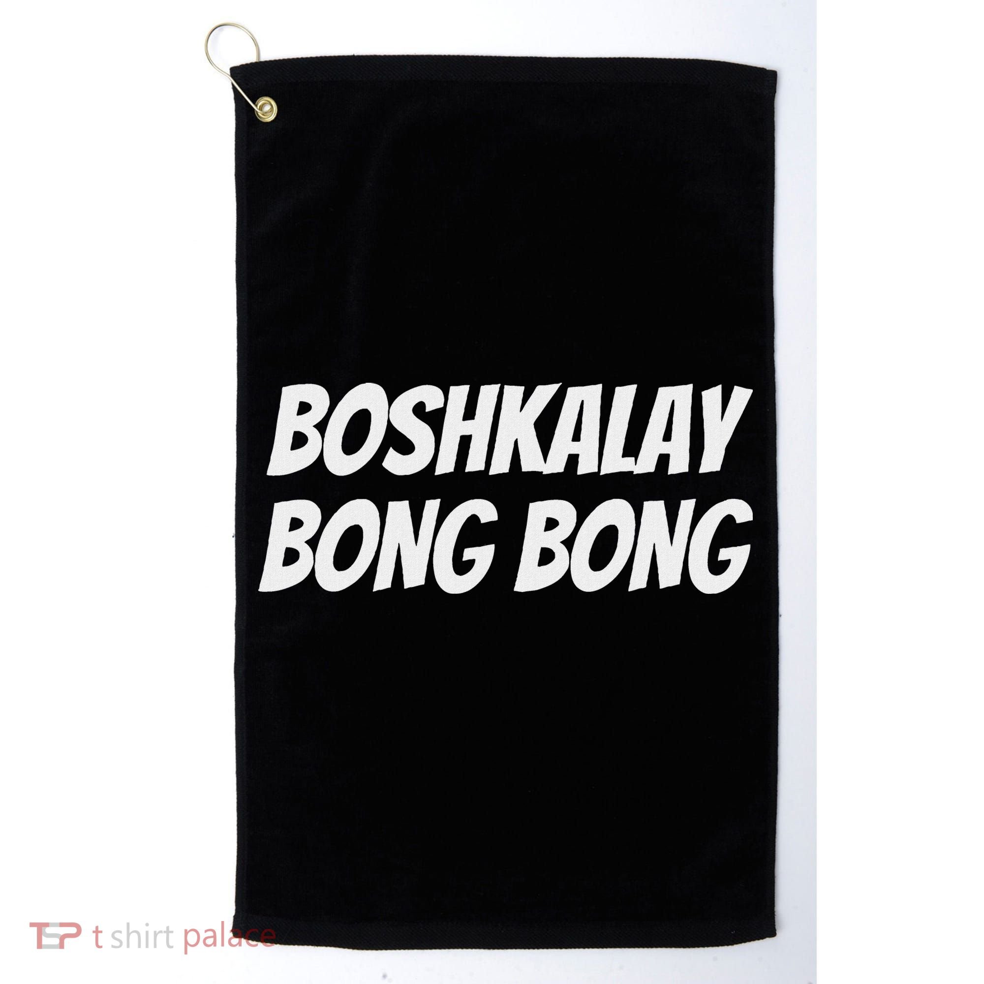 Boshkalay Bongbong Men's Black Cotton 100 Golf Towel