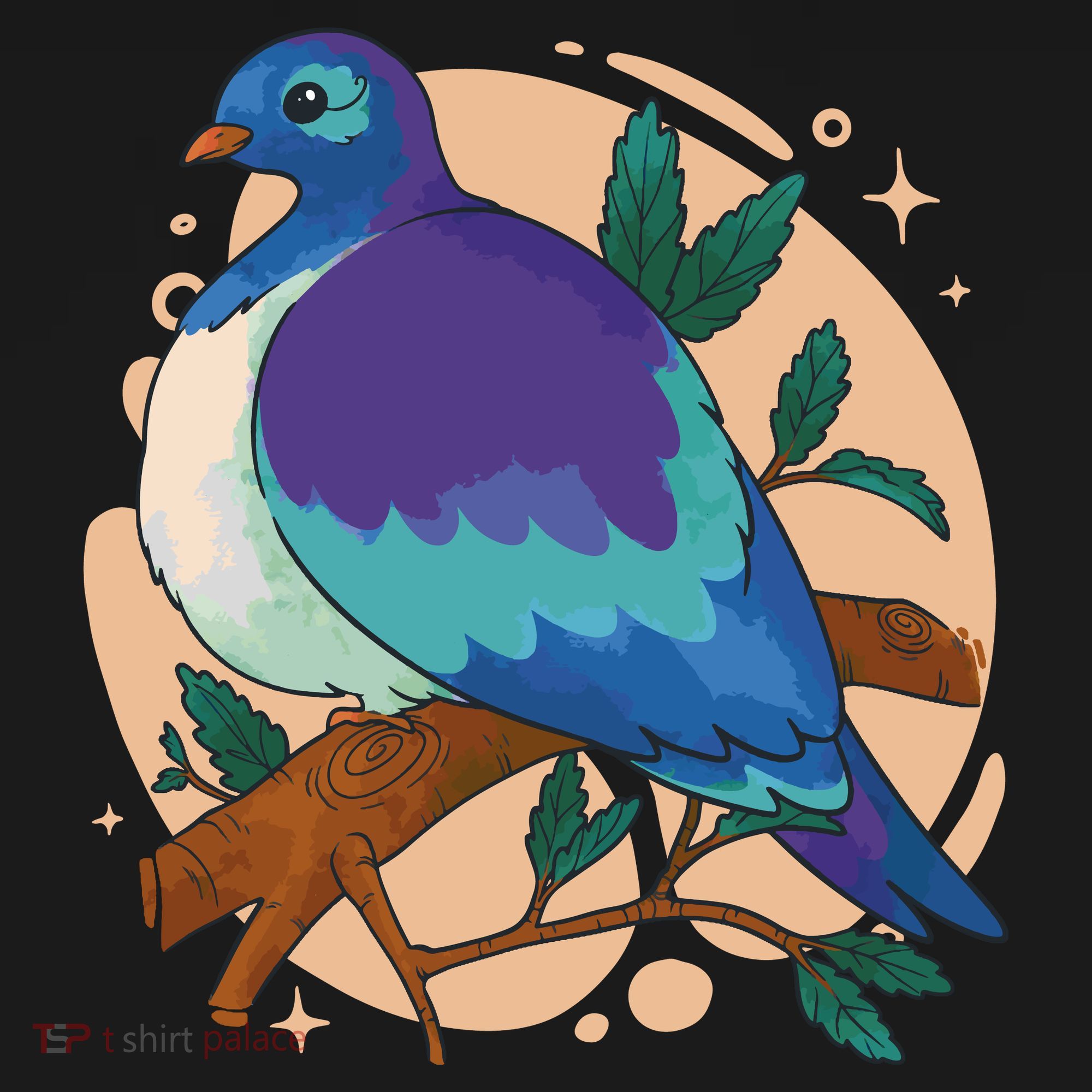 Blue Bird Nature Art Toddler Hoodie