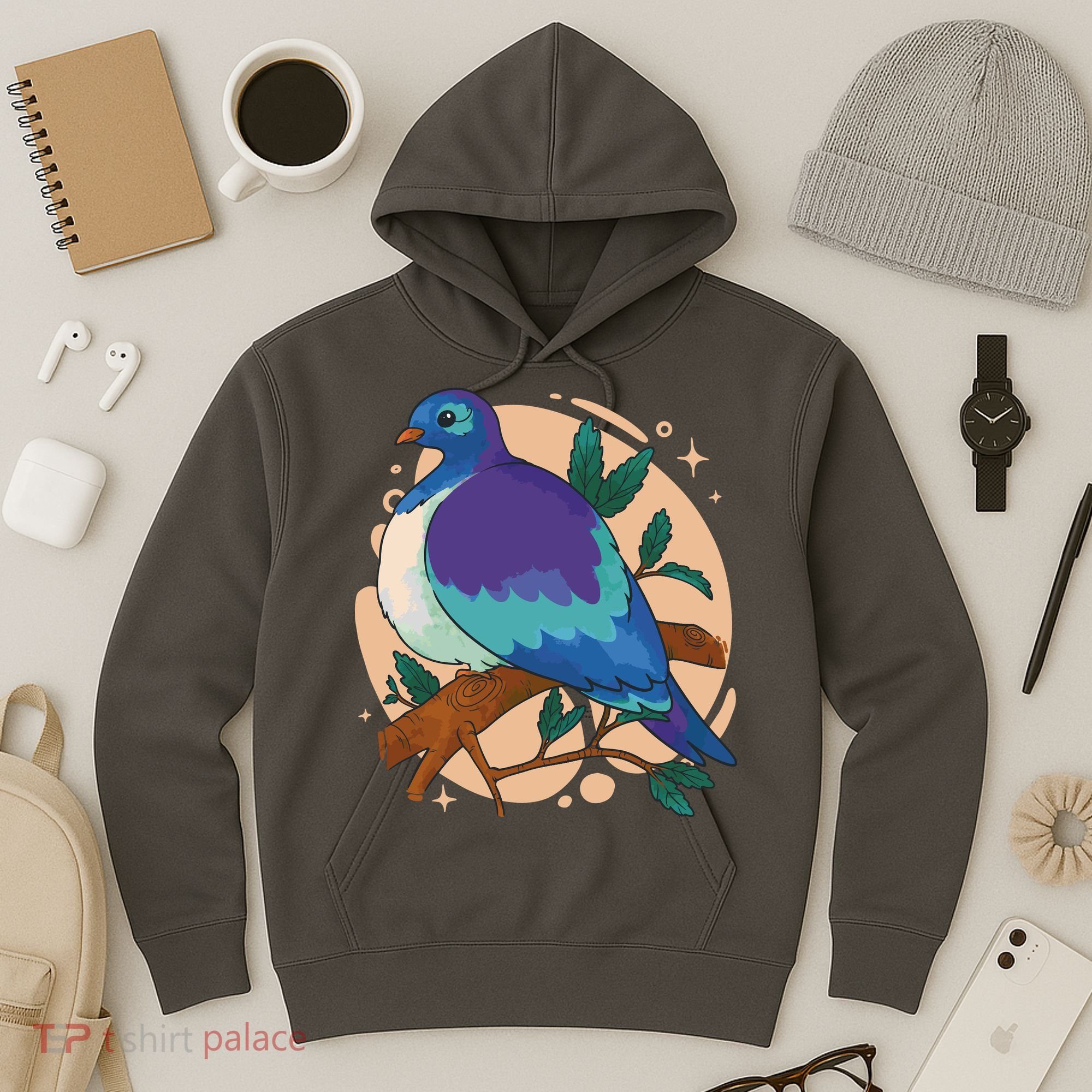 Blue Bird Nature Art Hoodie