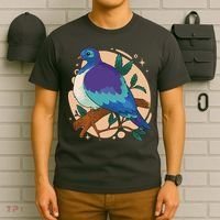 Blue Bird Nature Art T-Shirt thumb 6