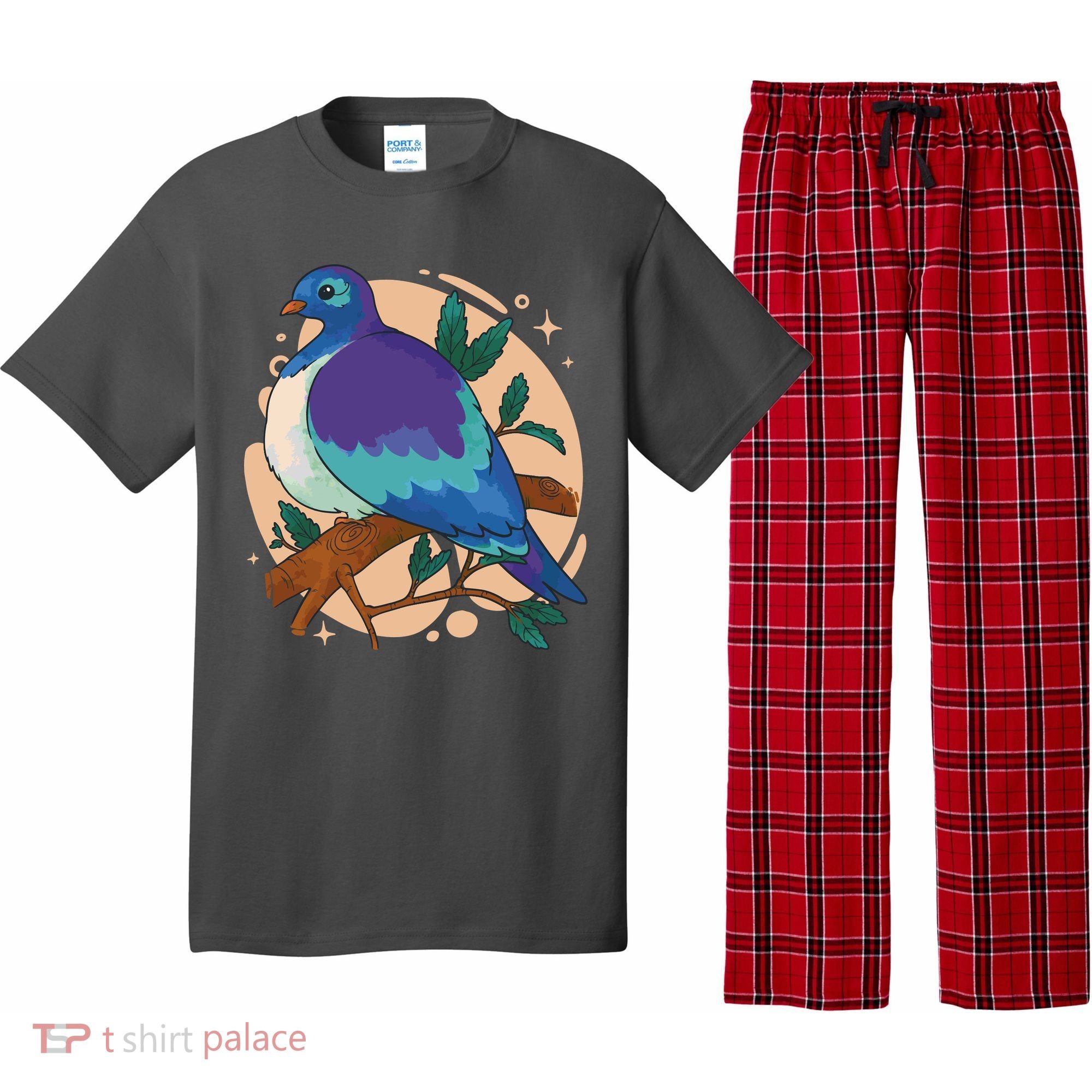 Blue Bird Nature Art Pajama Set