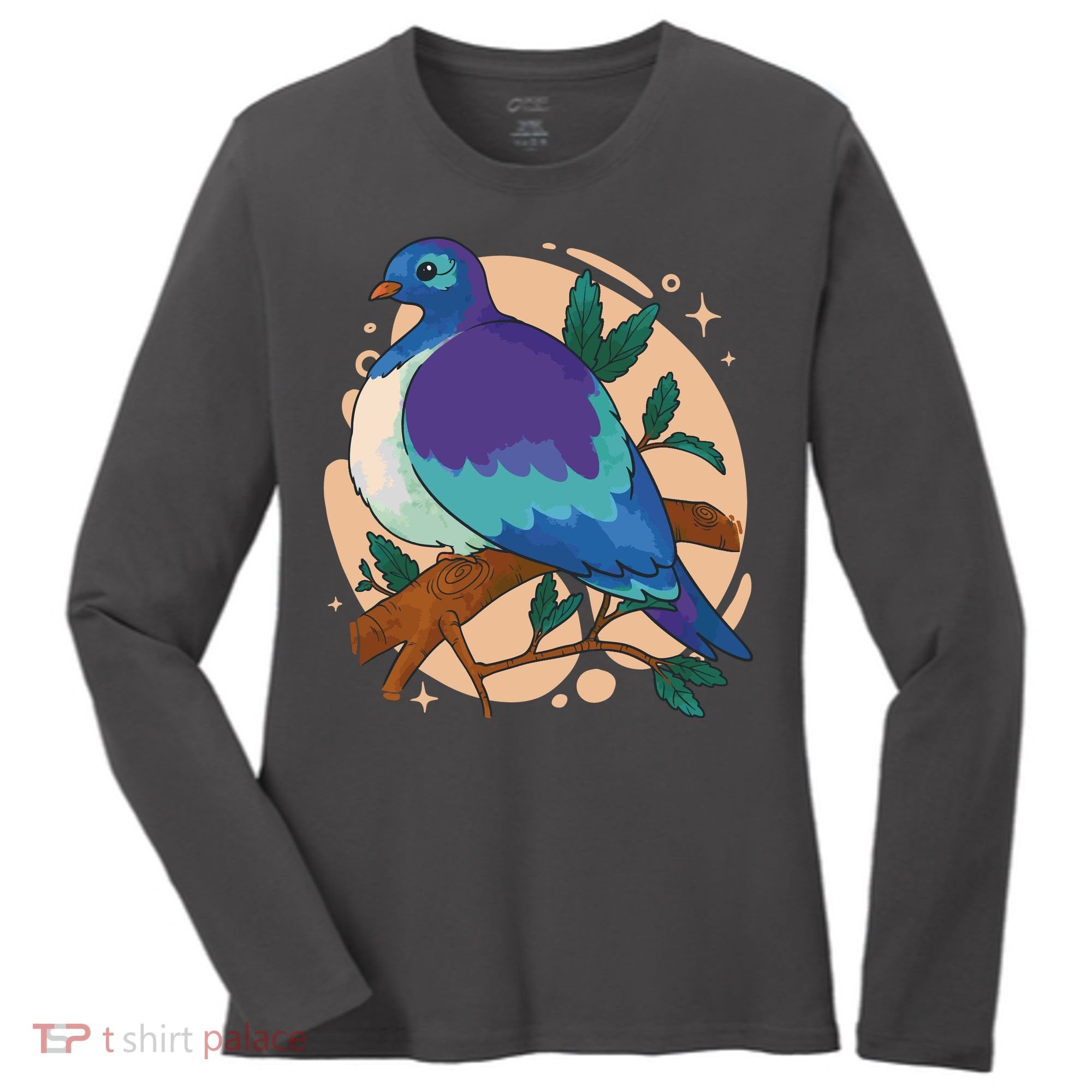 Blue Bird Nature Art Women's Long Sleeve Shirt