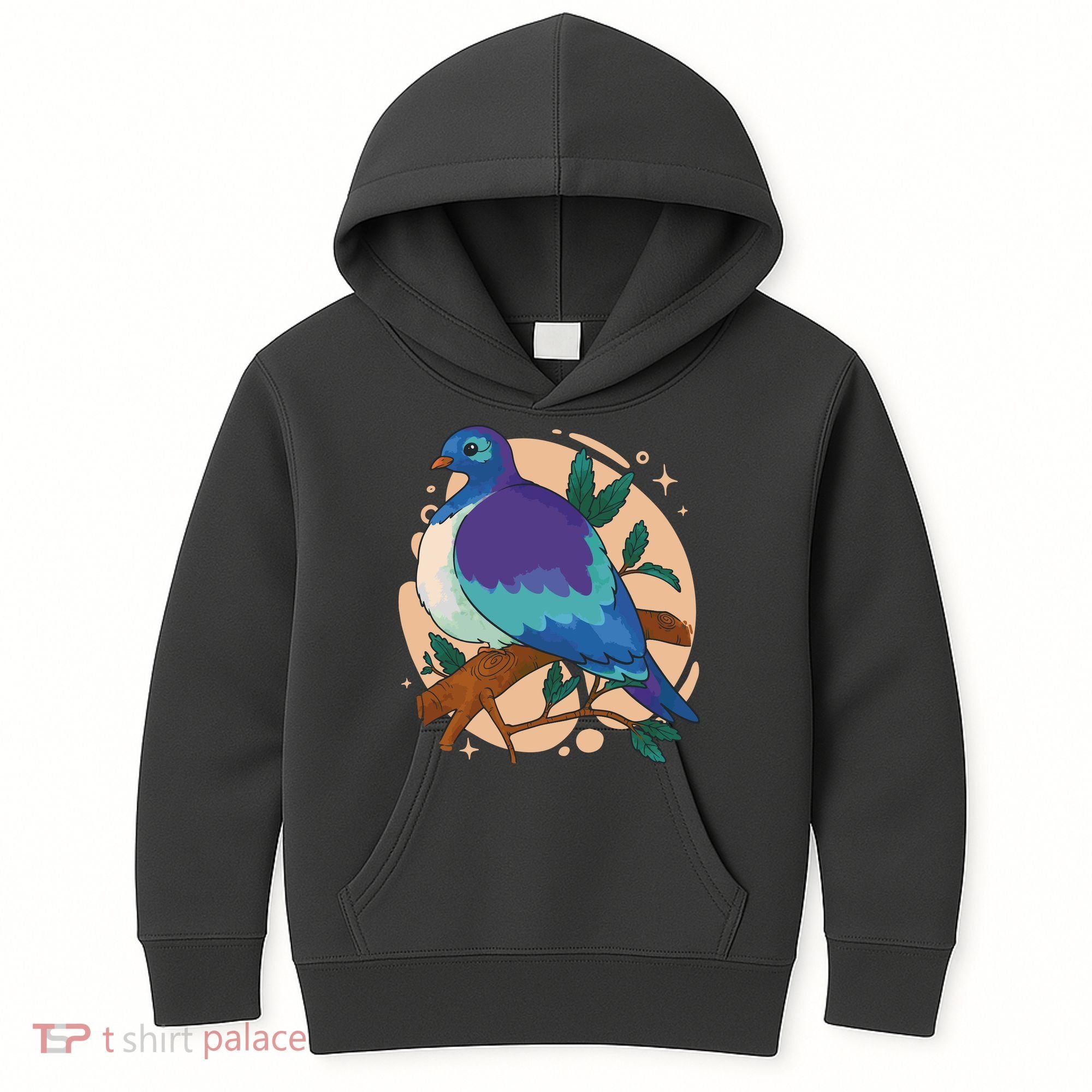 Blue Bird Nature Art Kids Hoodie