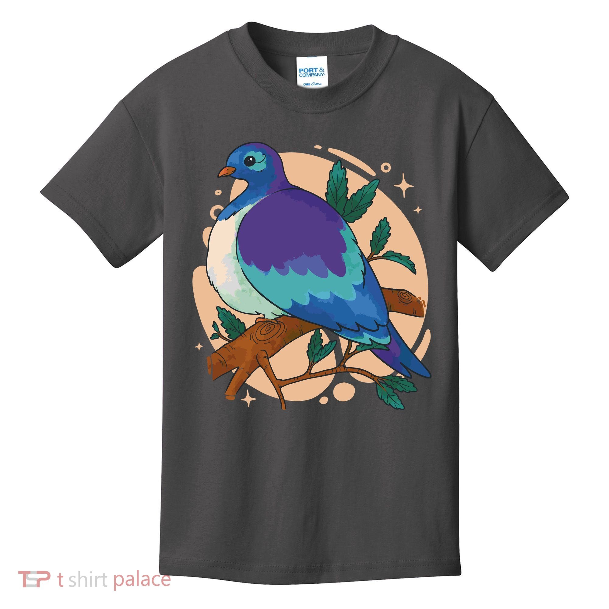 Blue Bird Nature Art Kids T-Shirt
