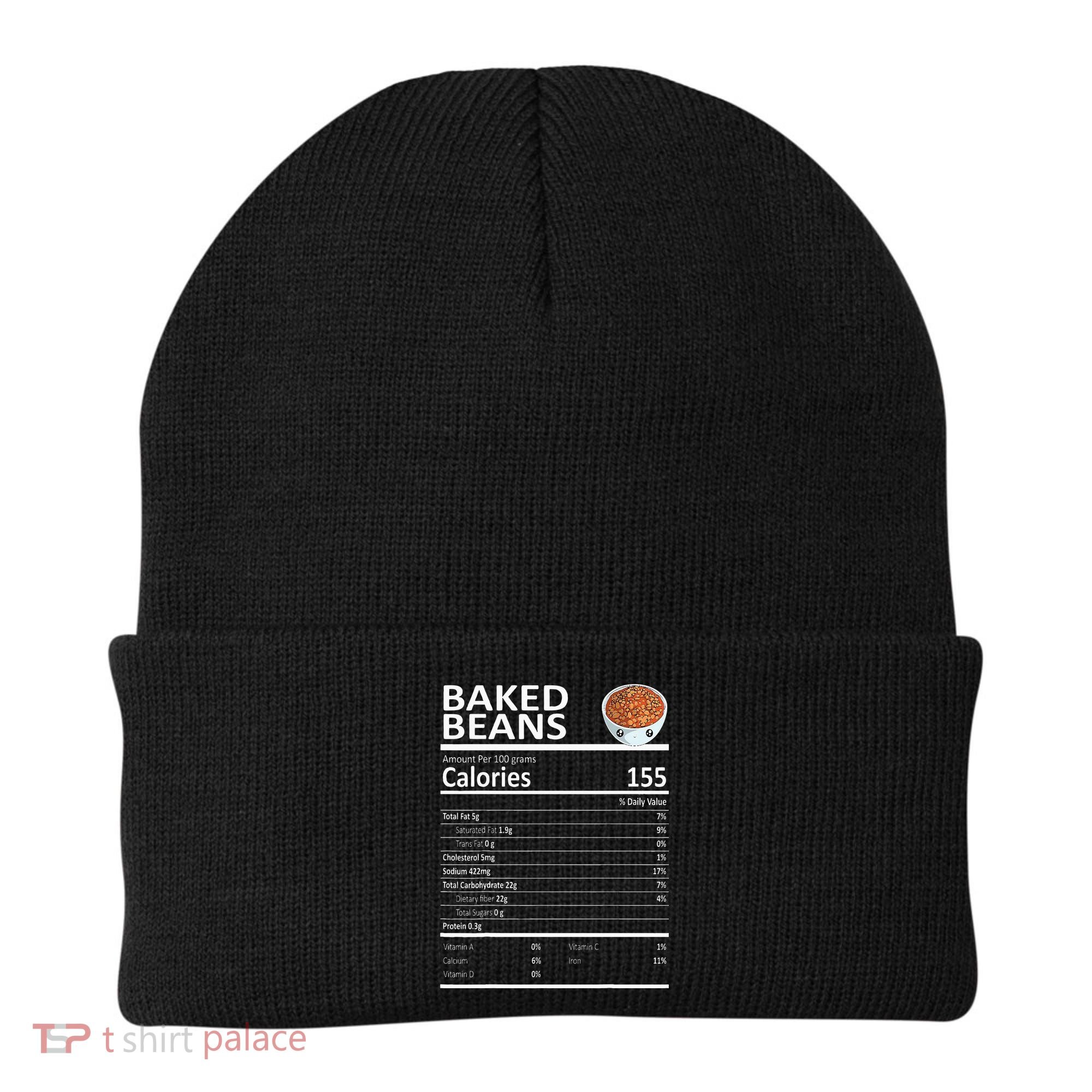 Baked Beans Nutritional Facts Thanksgiving XMas Gift Cute Beanie
