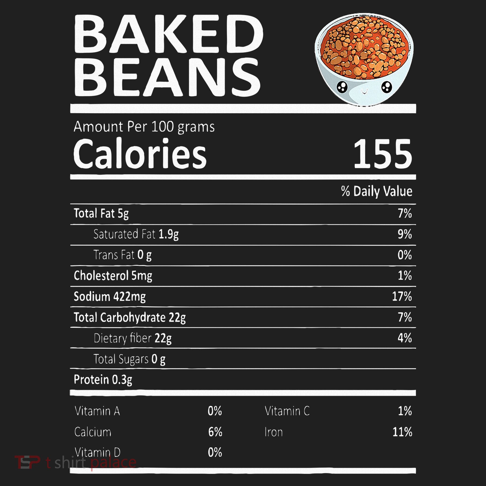 Baked Beans Nutritional Facts Thanksgiving XMas Gift Cute Beanie