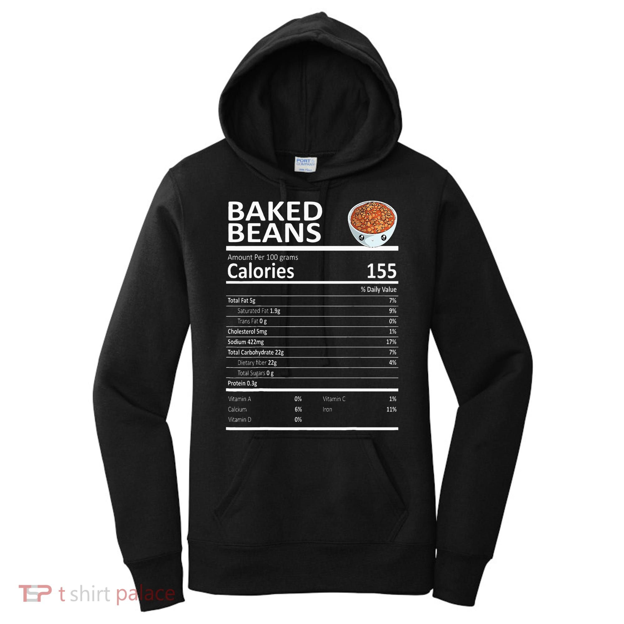 Baked Beans Nutritional Facts Thanksgiving XMas Gift Cute Women's Hoodie