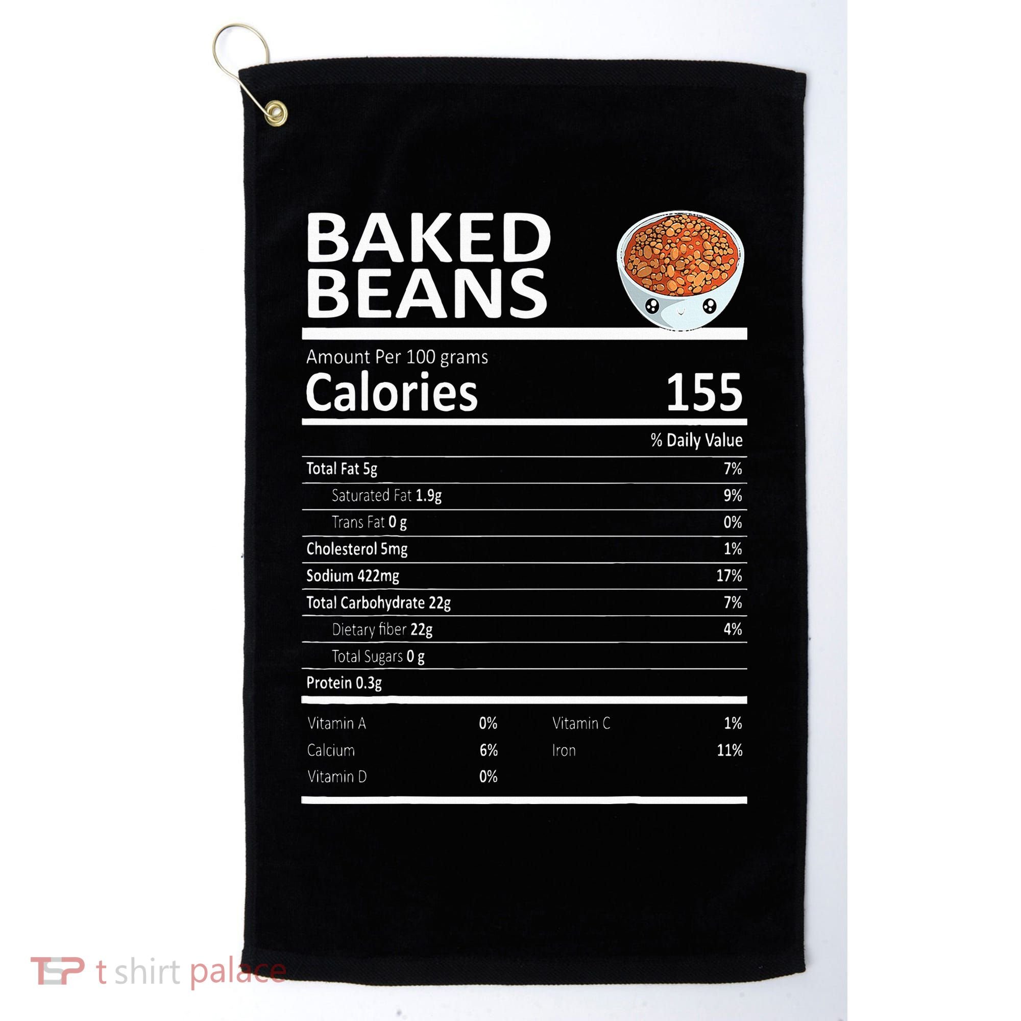 Baked Beans Nutritional Facts Thanksgiving XMas Gift Cute Golf Towel