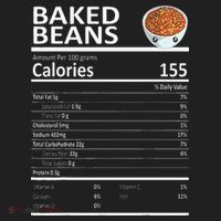 Baked Beans Nutritional Facts Thanksgiving XMas Gift Cute Golf Towel thumb 3