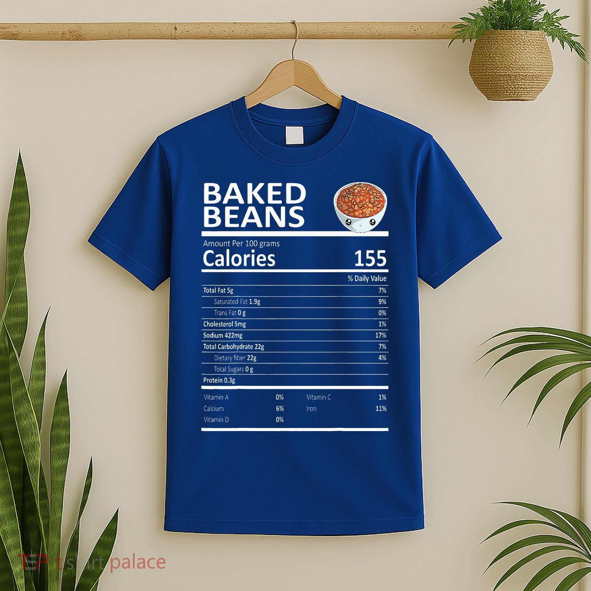 Baked Beans Nutritional Facts Thanksgiving XMas Gift Cute T-Shirt