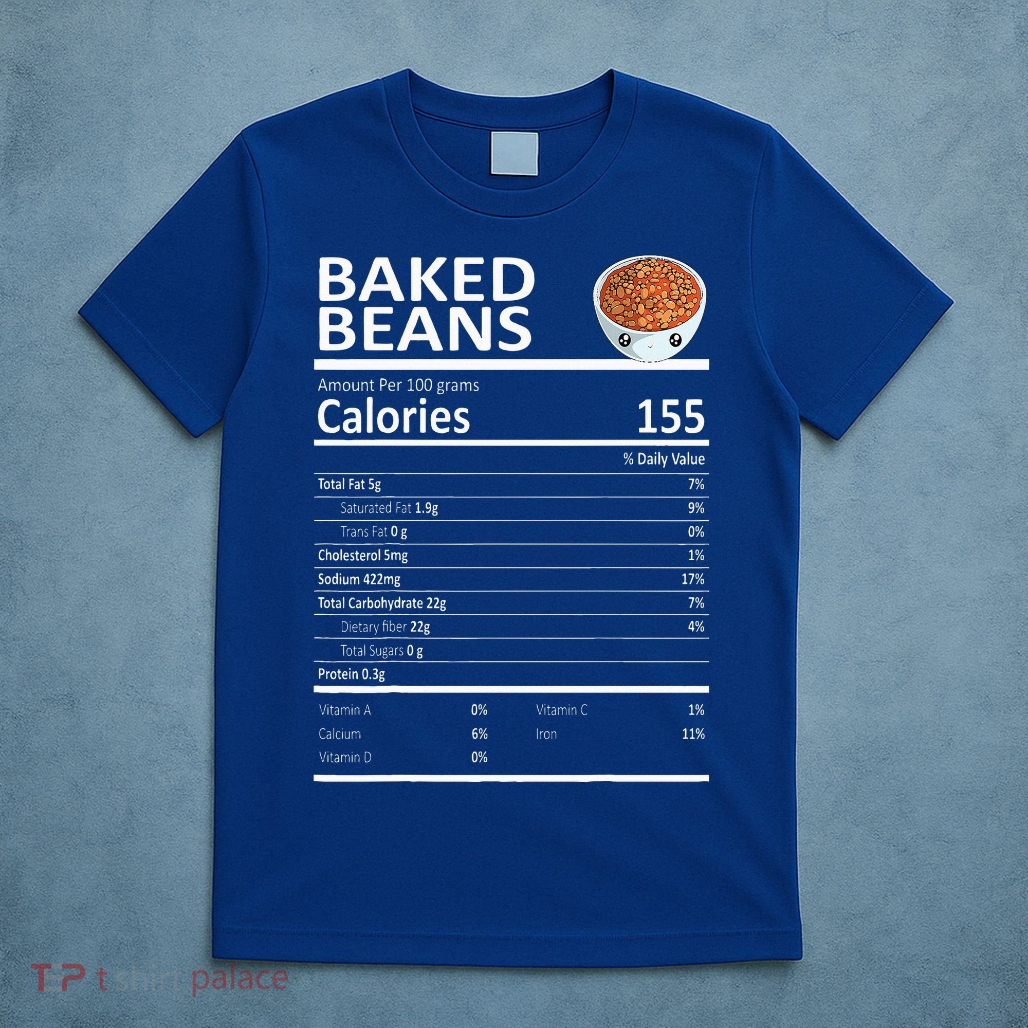 Baked Beans Nutritional Facts Thanksgiving XMas Gift Cute T-Shirt