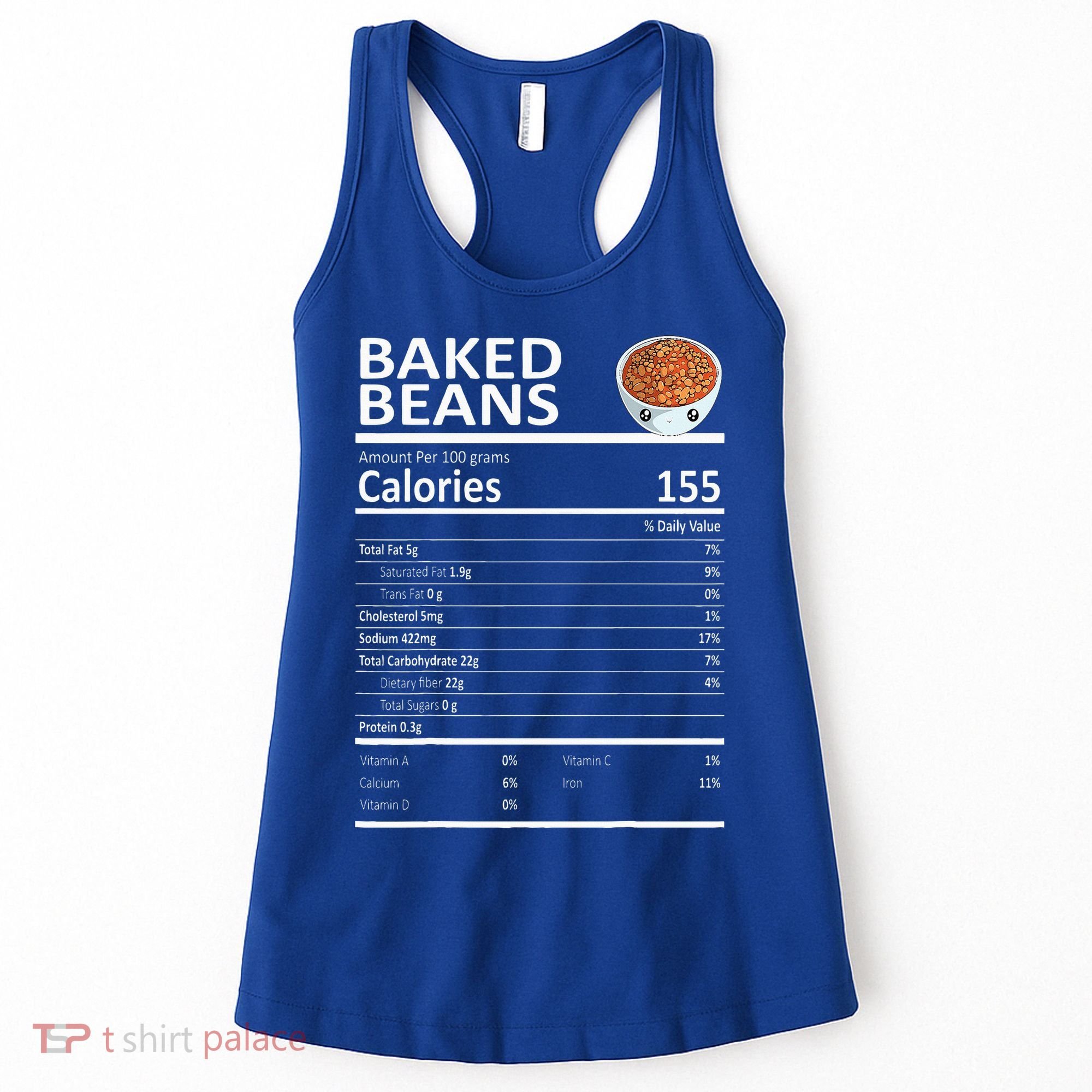 Baked Beans Nutritional Facts Thanksgiving XMas Gift Cute Women's Tank Top