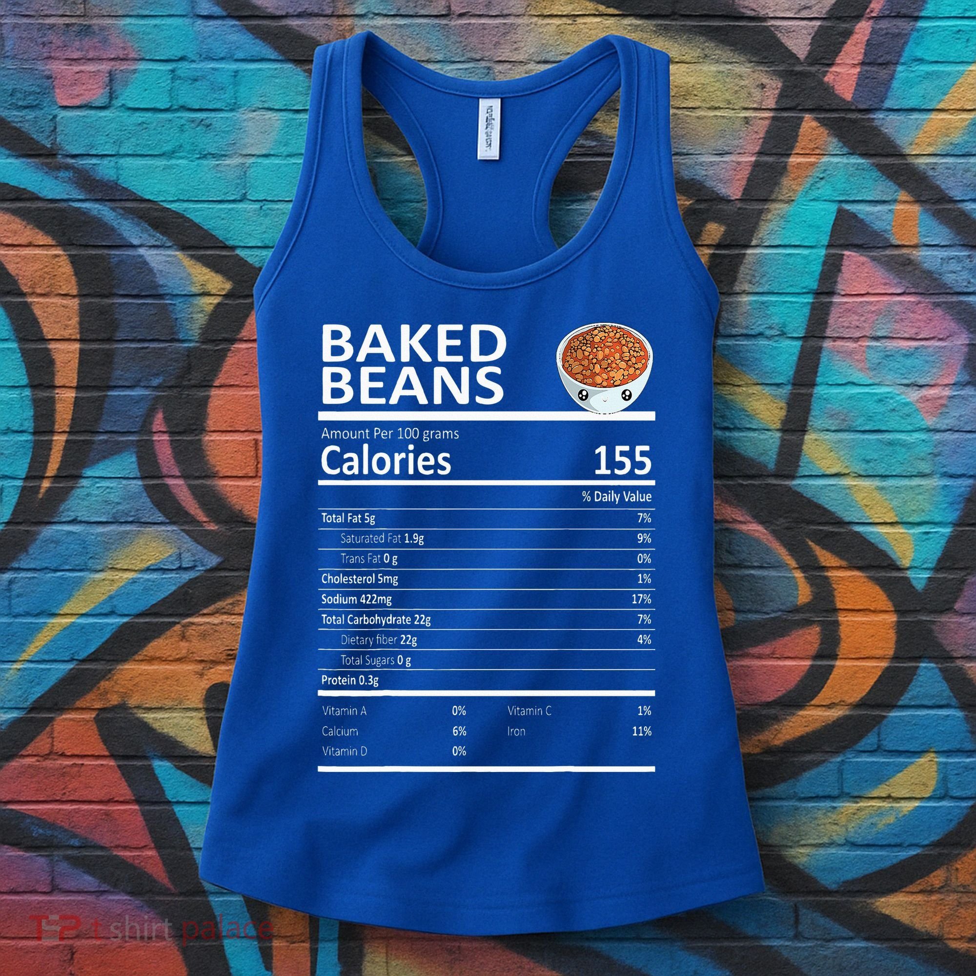 Baked Beans Nutritional Facts Thanksgiving XMas Gift Cute Women's Tank Top
