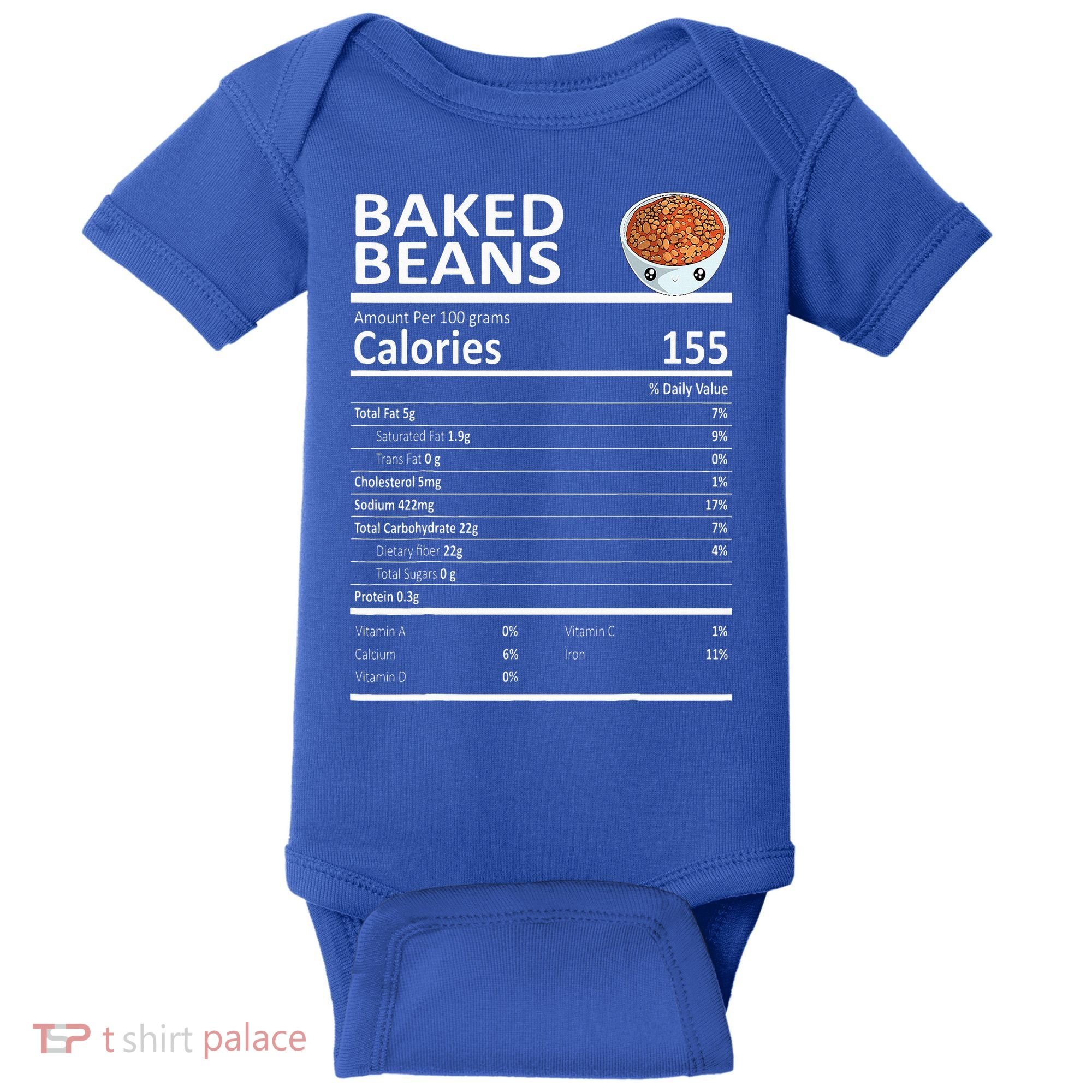 Baked Beans Nutritional Facts Thanksgiving XMas Gift Cute Baby Bodysuit