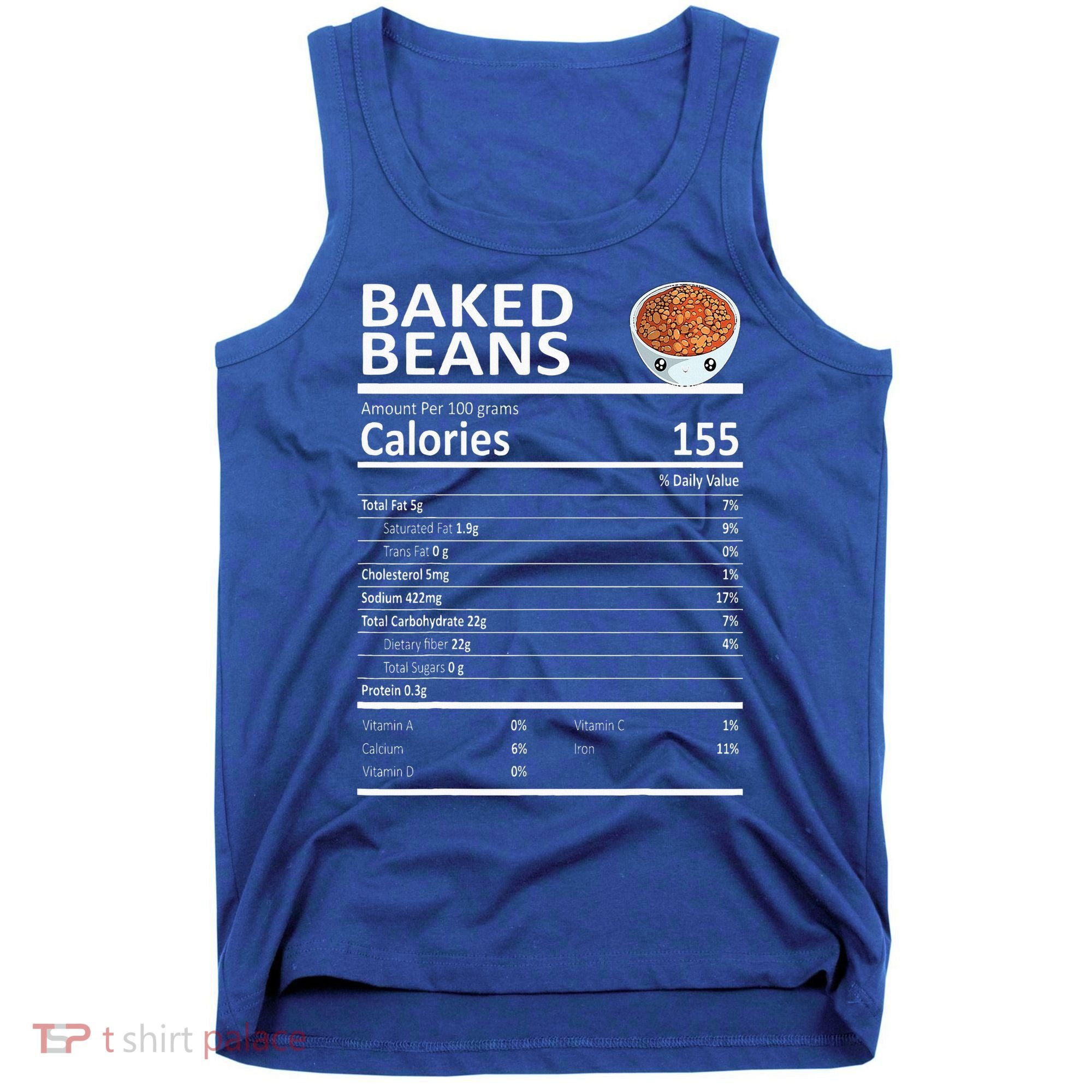 Baked Beans Nutritional Facts Thanksgiving XMas Gift Cute Tank Top