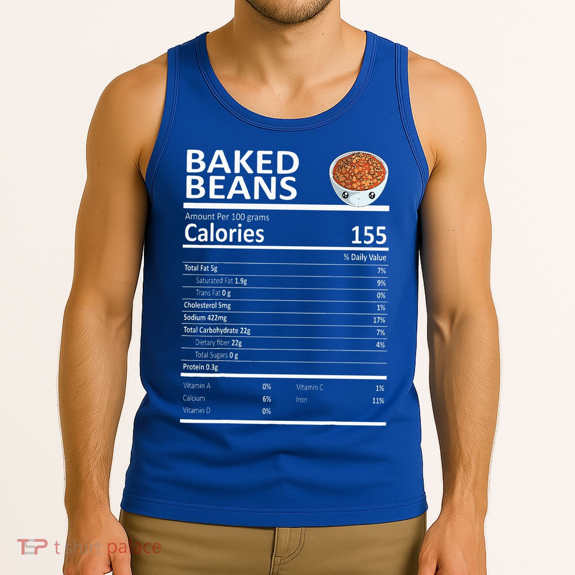 Baked Beans Nutritional Facts Thanksgiving XMas Gift Cute Tank Top