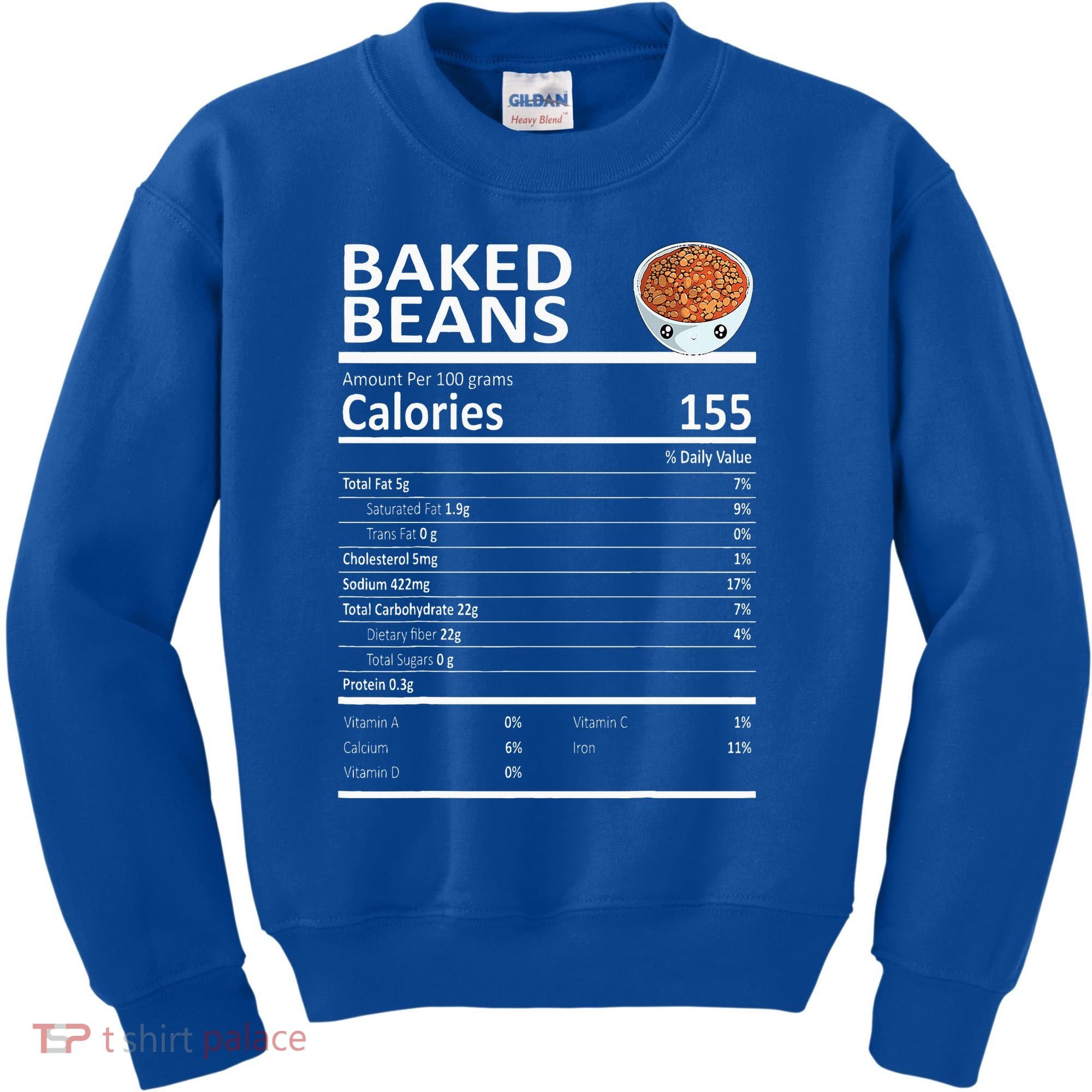 Baked Beans Nutritional Facts Thanksgiving XMas Gift Cute Kids Sweatshirt
