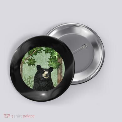 Black Bear Nature Button