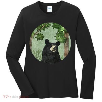 Black Bear Nature Women's Long Sleeve Shirt