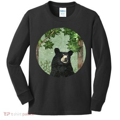 Black Bear Nature Kids Long Sleeve Shirt