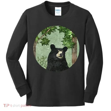 Black Bear Nature Kids Long Sleeve Shirt